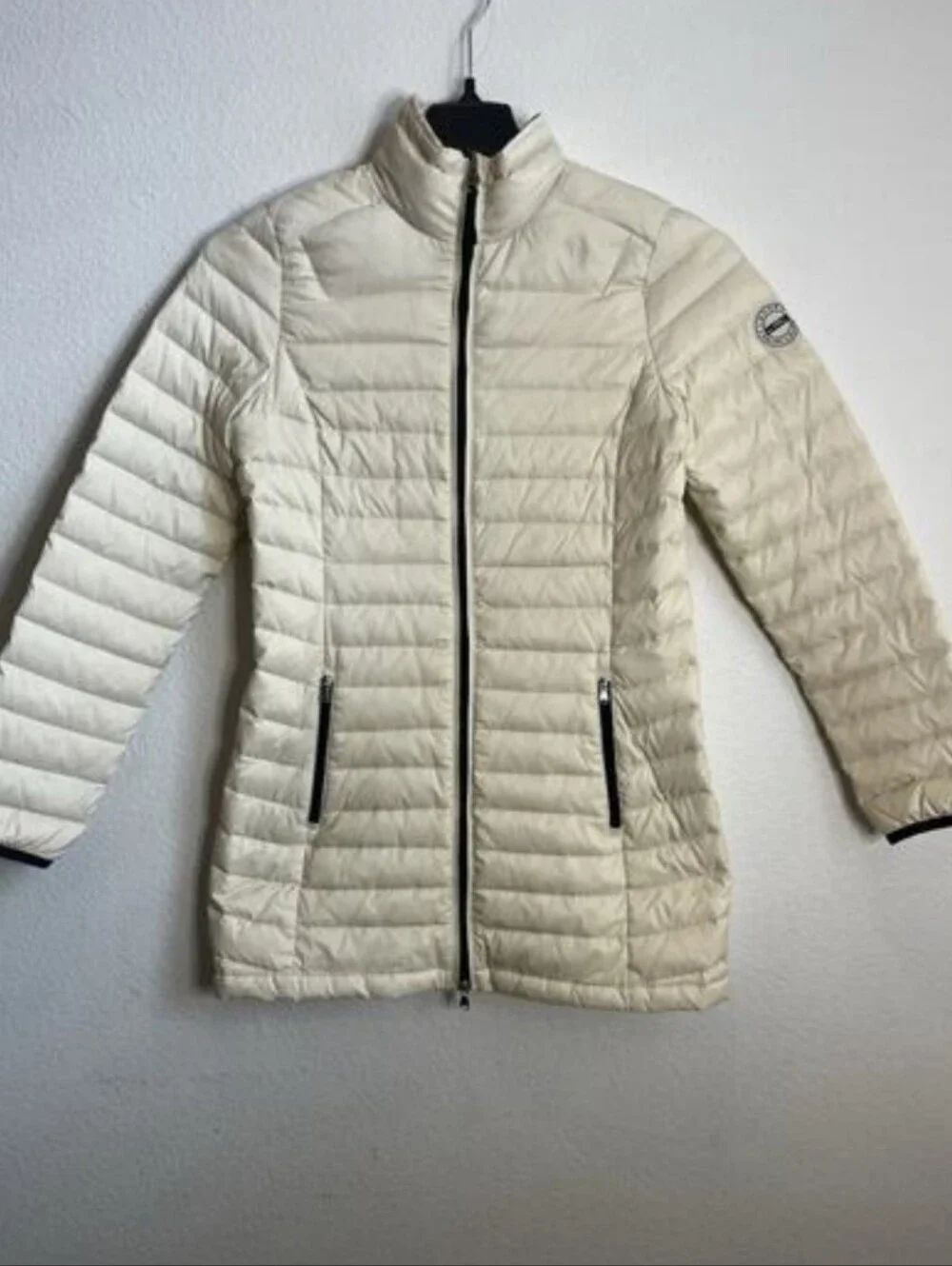 Lauren Ralph Lauren Actice Quilted Puffer Jacket in Ivory XS